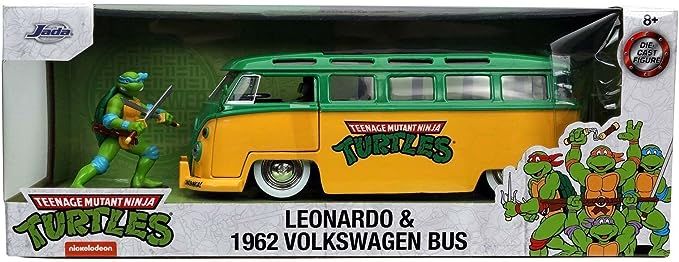 Jada 1:24 Diecast 1962 VW Bus with TMNT Leo, Green | Amazon (US)