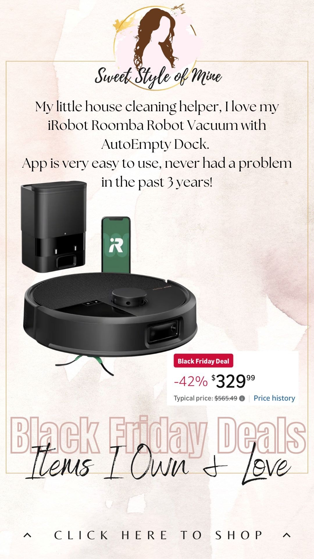Black Friday deal: iRobot self emptying vacuum 🎄❤️ My most loved cleaning product! 

#LTKGiftGuide #LTKCyberWeek #LTKHoliday