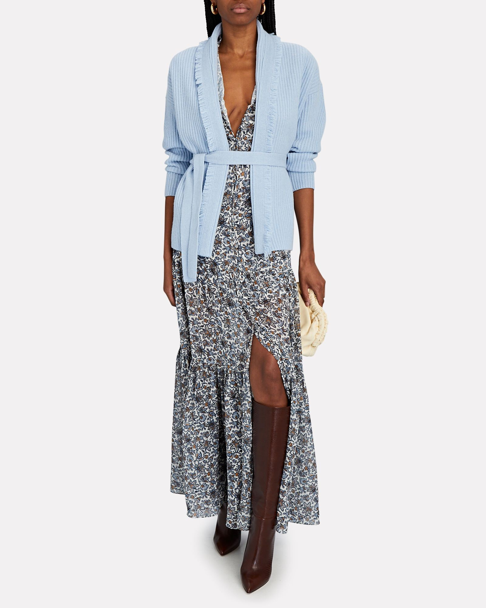 Charlie Fringe Wool-Cashmere Cardigan | INTERMIX