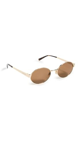 Saint Laurent Women's SL 692 Sunglasses, Gold-Gold-Brown, One Size | Amazon (US)