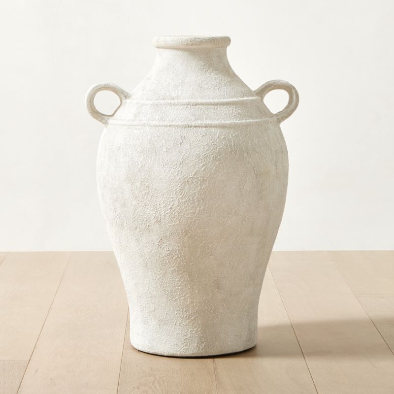Brise Modern White Jug Vase Wide + Reviews | CB2 | CB2