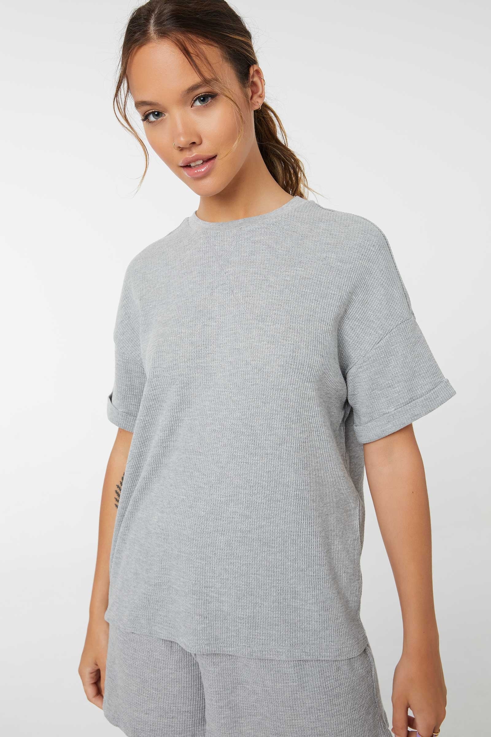 Oversized Waffle Tee | Ardene