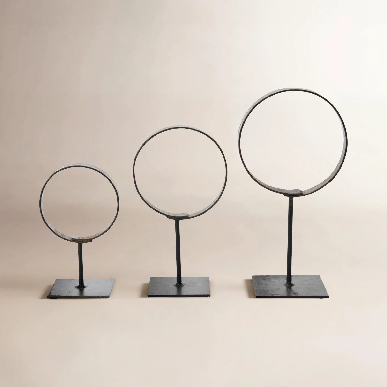 Decorative Modern Found Metal Rings on Stands | Wayfair North America