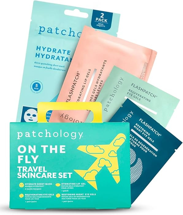 Patchology On The Fly Travel Facial Kit – Travel-Friendly Hydrating Skincare Essentials for Fac... | Amazon (US)