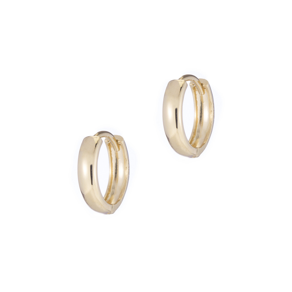 Ariel Gordon Skinny Tire Huggies Earring in Yellow Gold | goop