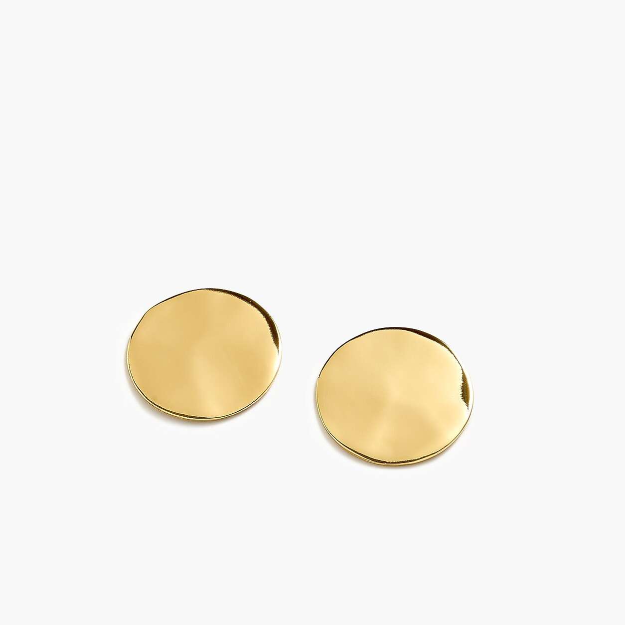 Hammered disc earrings | J. Crew US
