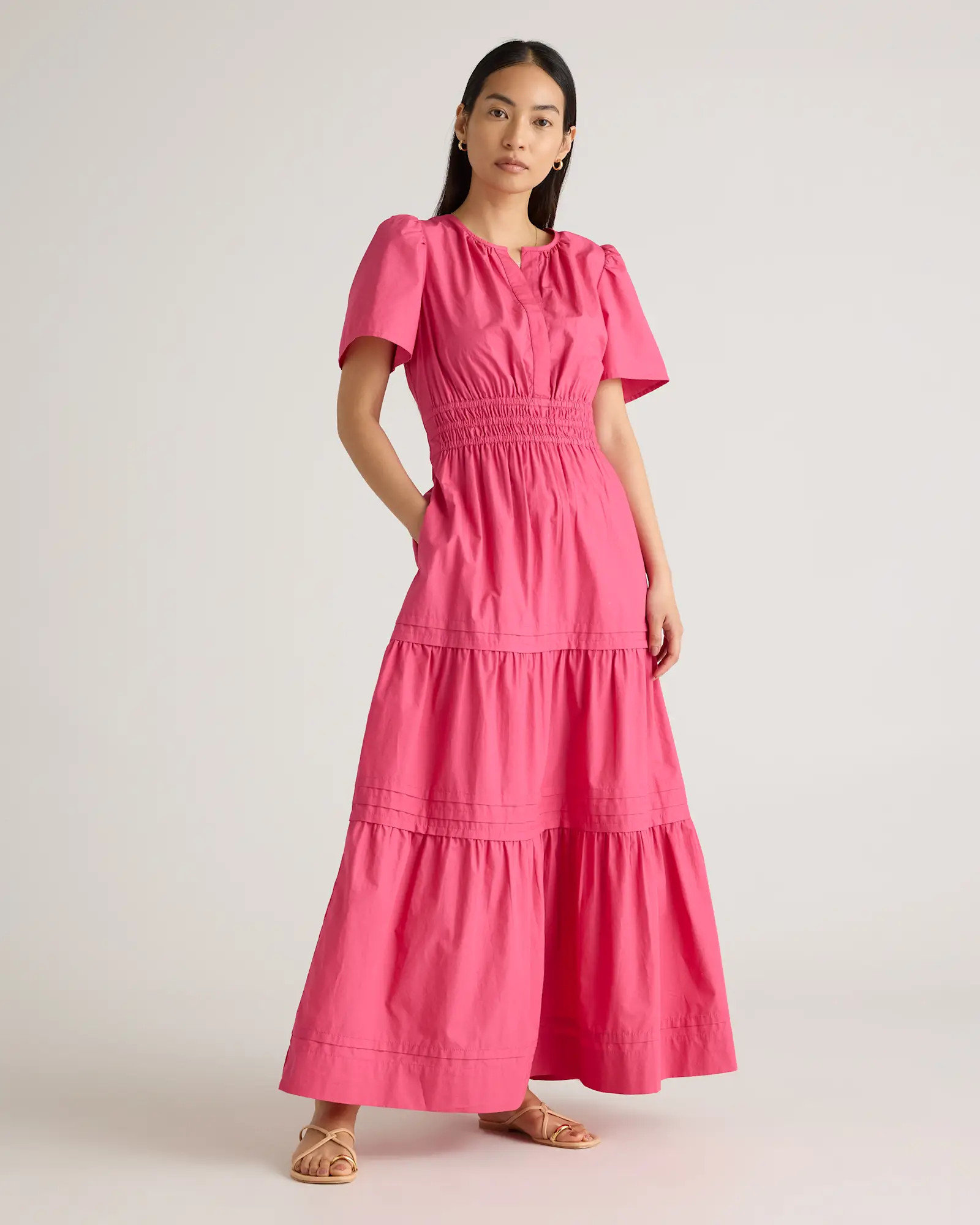 100% Organic Cotton Tiered Maxi Dress | Quince