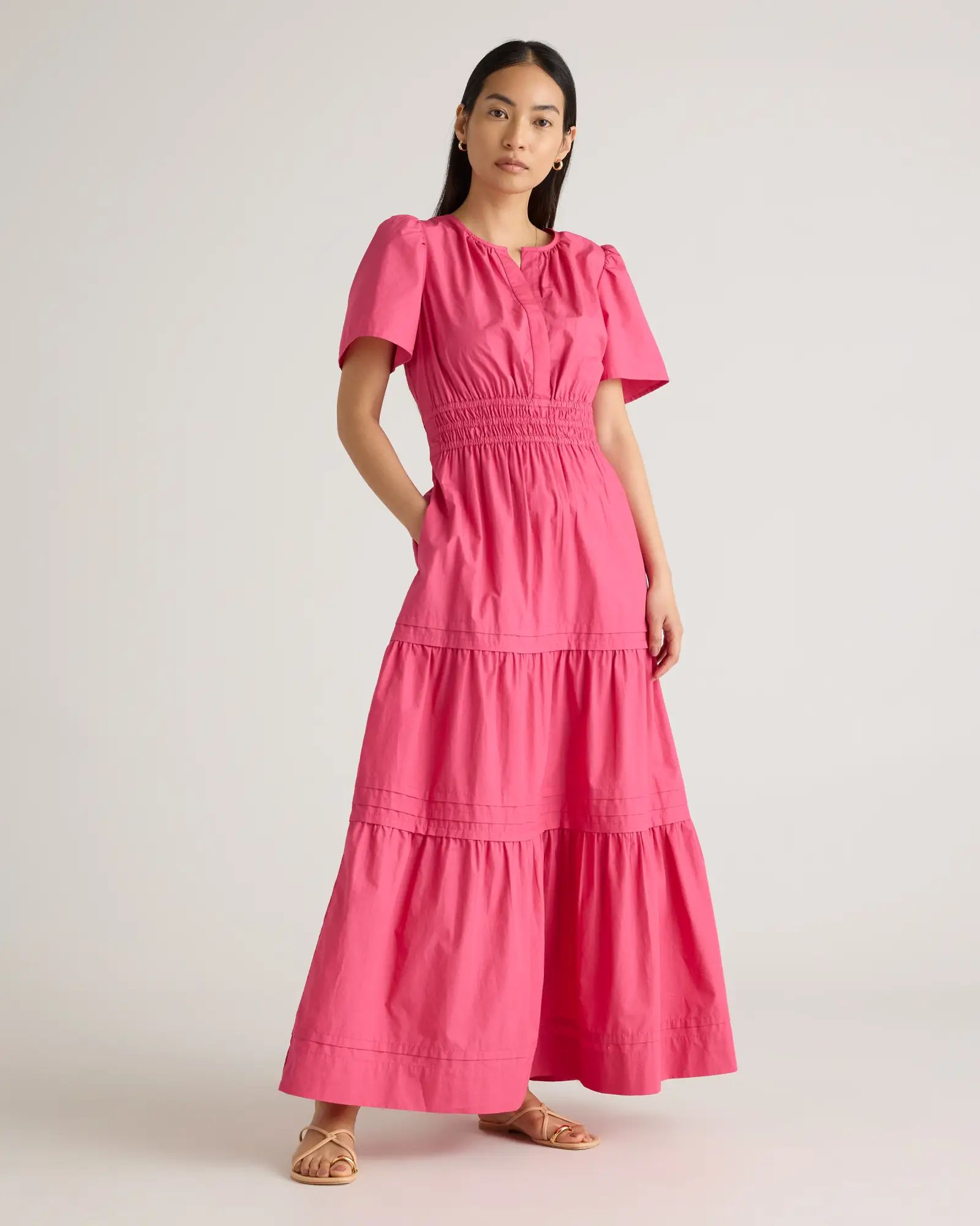 100% Organic Cotton Tiered Maxi Dress | Quince