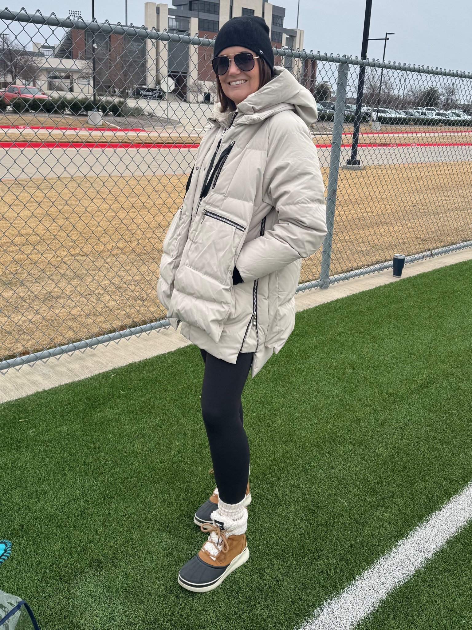 I was at Kade’s  7v7 game today, covered in three blankets, and my friend Amber looked so stylish in her coat she got from Amazon. I just had to take a picture! 
#ski #skiclothes #womenjacket

#LTKmomlife #LTKActive