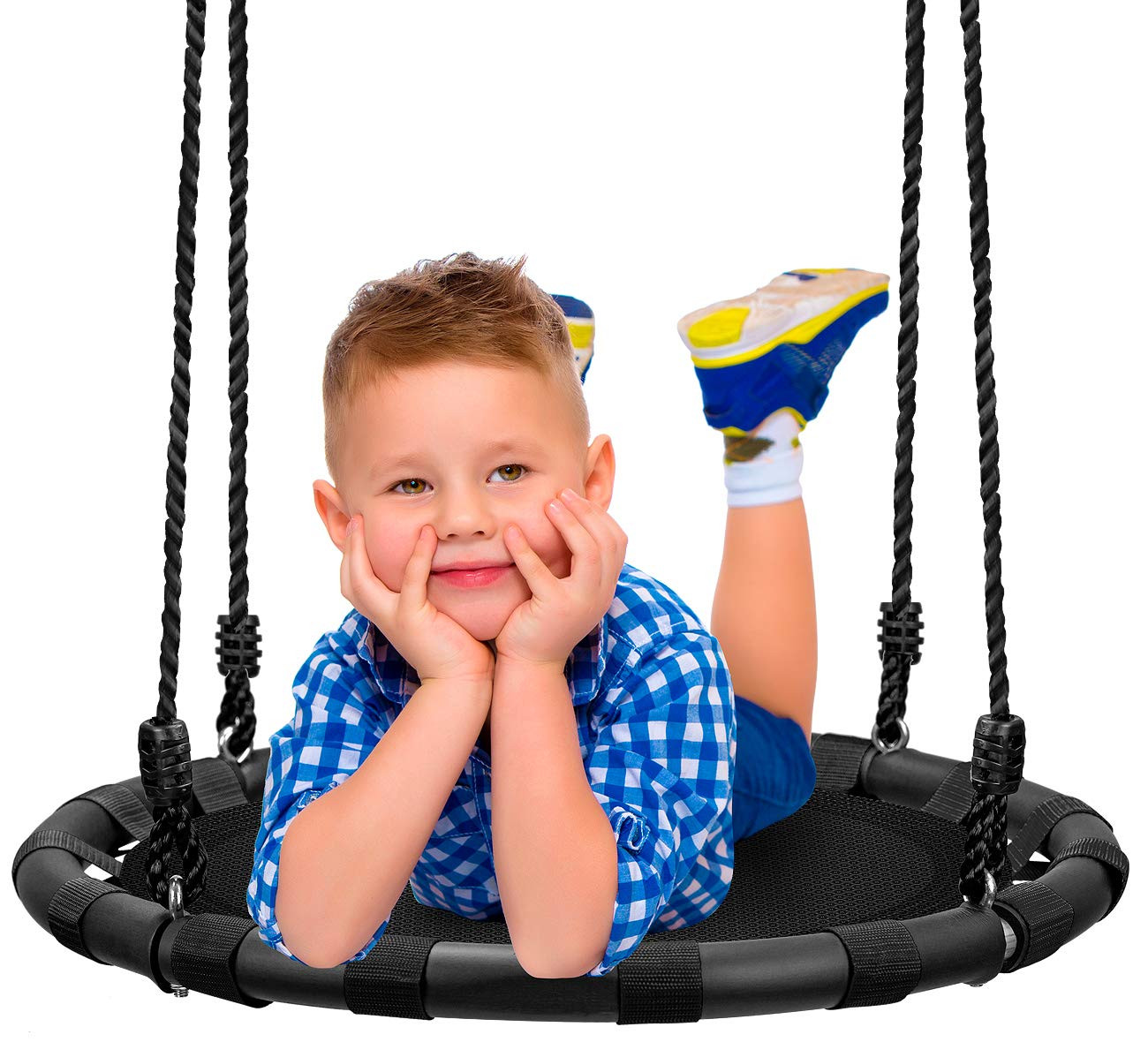Sorbus Saucer Tree Swing - Kids Outdoor Disc Round Swing - 24" Heavy Duty 220lbs Seat - Easy Inst... | Amazon (US)