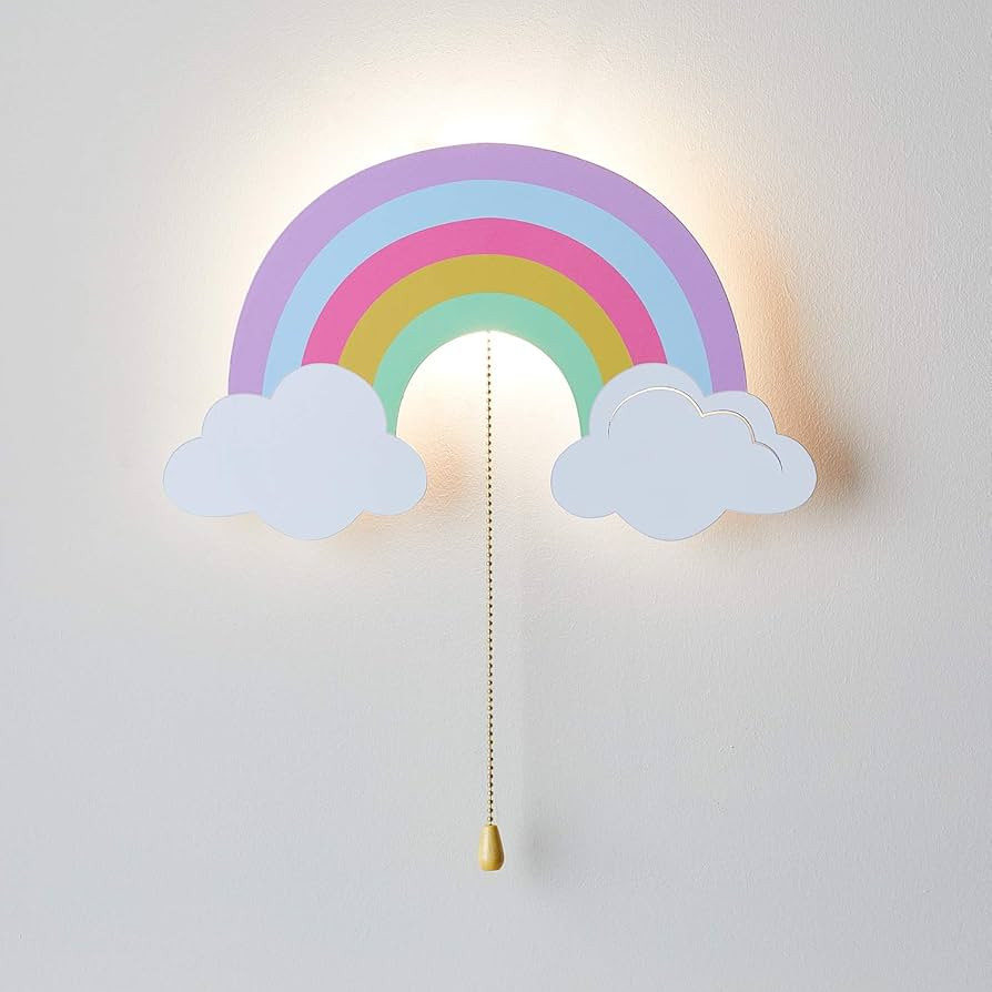 Lights4fun, Inc. Rainbow & Cloud Battery Operated LED Bedroom Wall Night Light | Amazon (US)
