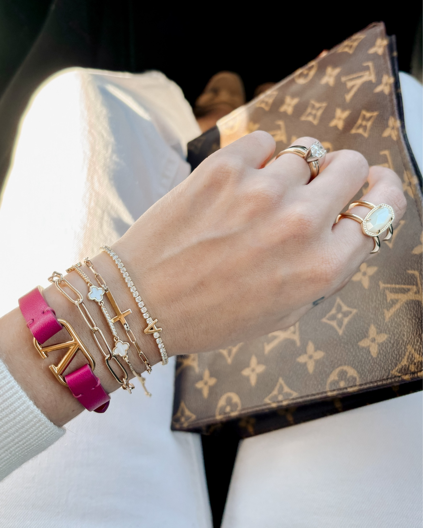 My Sunday stack was sweet to my soul💕🎀✨ I feel so blessed to be able to share these items with you. My pink Valentino Garavani bracelet was such a cute accent to my outfit. I’ve linked colors available online. It’s the little things🩷 These are great gift ideas! 

#LTKGiftGuide #LTKStyleTip #LTKHoliday