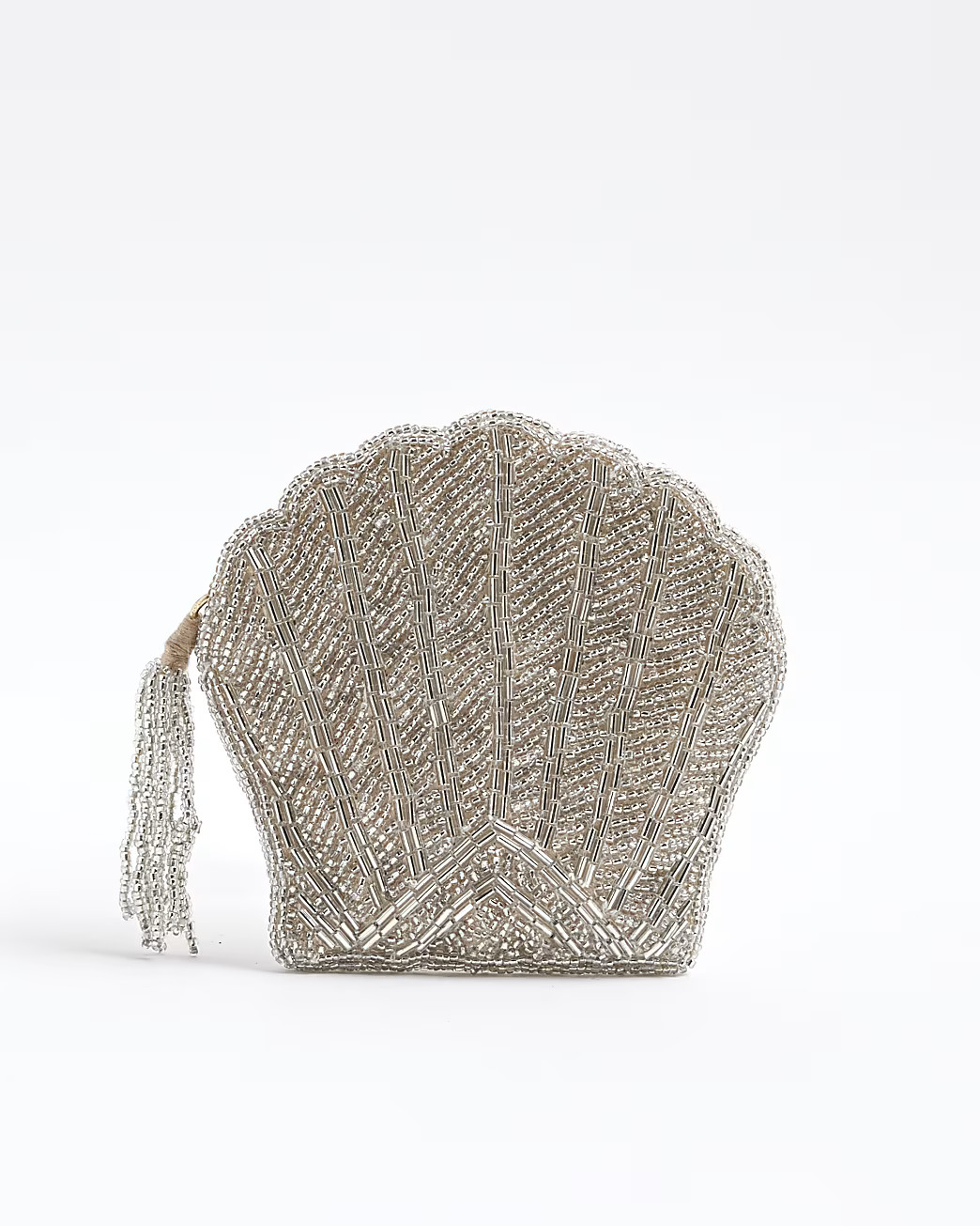 Cream Premium Shell Beaded Purse | River Island UK & IE