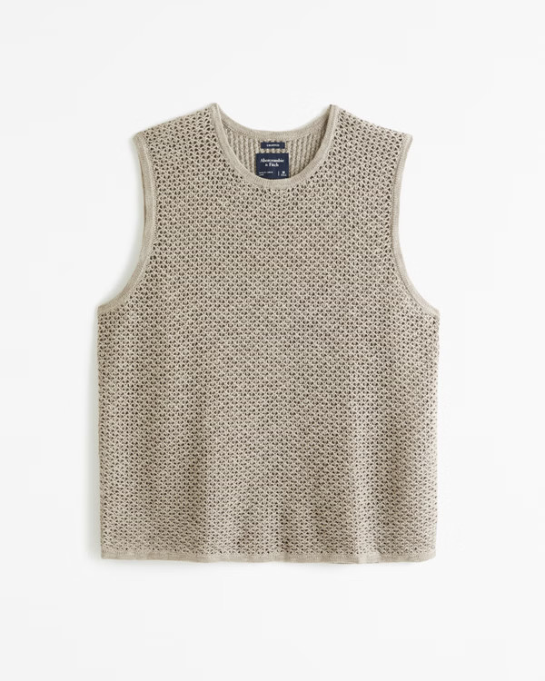 Crochet-Style Muscle Tank | Abercrombie & Fitch (US)
