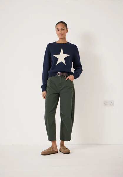 Bryce Barrel Leg Seam Detail Trousers | Hush UK