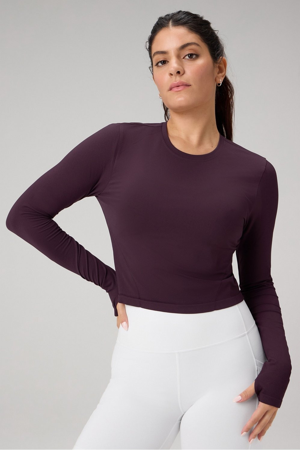 Feather Tech+ Cropped Long-Sleeve Top | Fabletics
