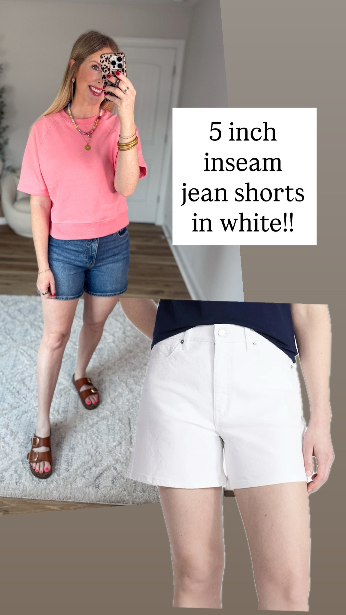 Walmart new arrival, white jean shorts 

#LTKootd