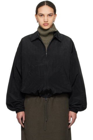 Black Shell Bomber Jacket | SSENSE