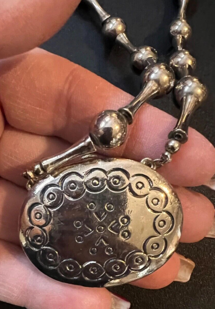 Vintage Estee Lauder Moonsilver Solid Perfume Compact Necklace Pendant | eBay US