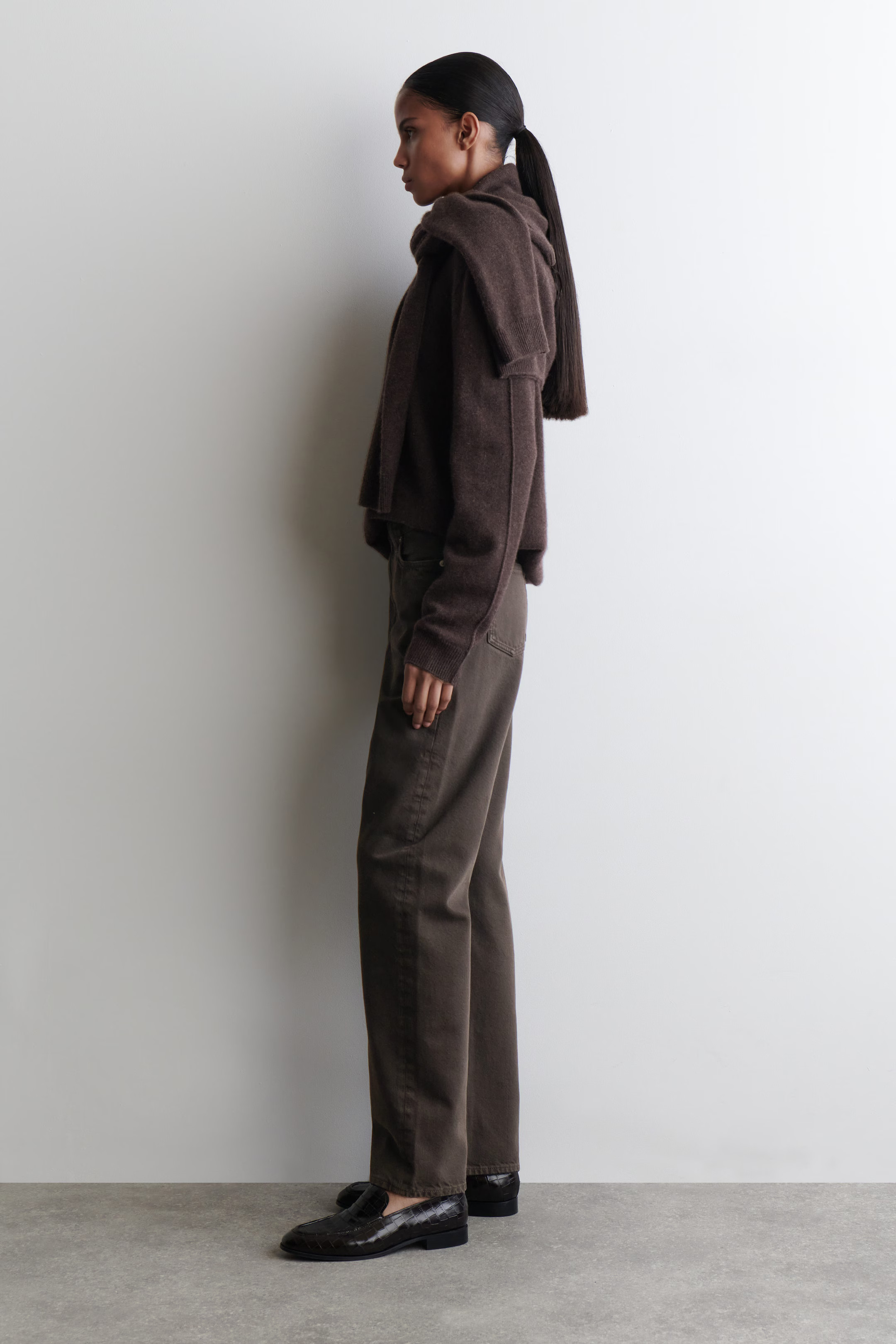 REPRISE STRAIGHT-LEG JEANS - DARK BROWN | COS US | COS (US)