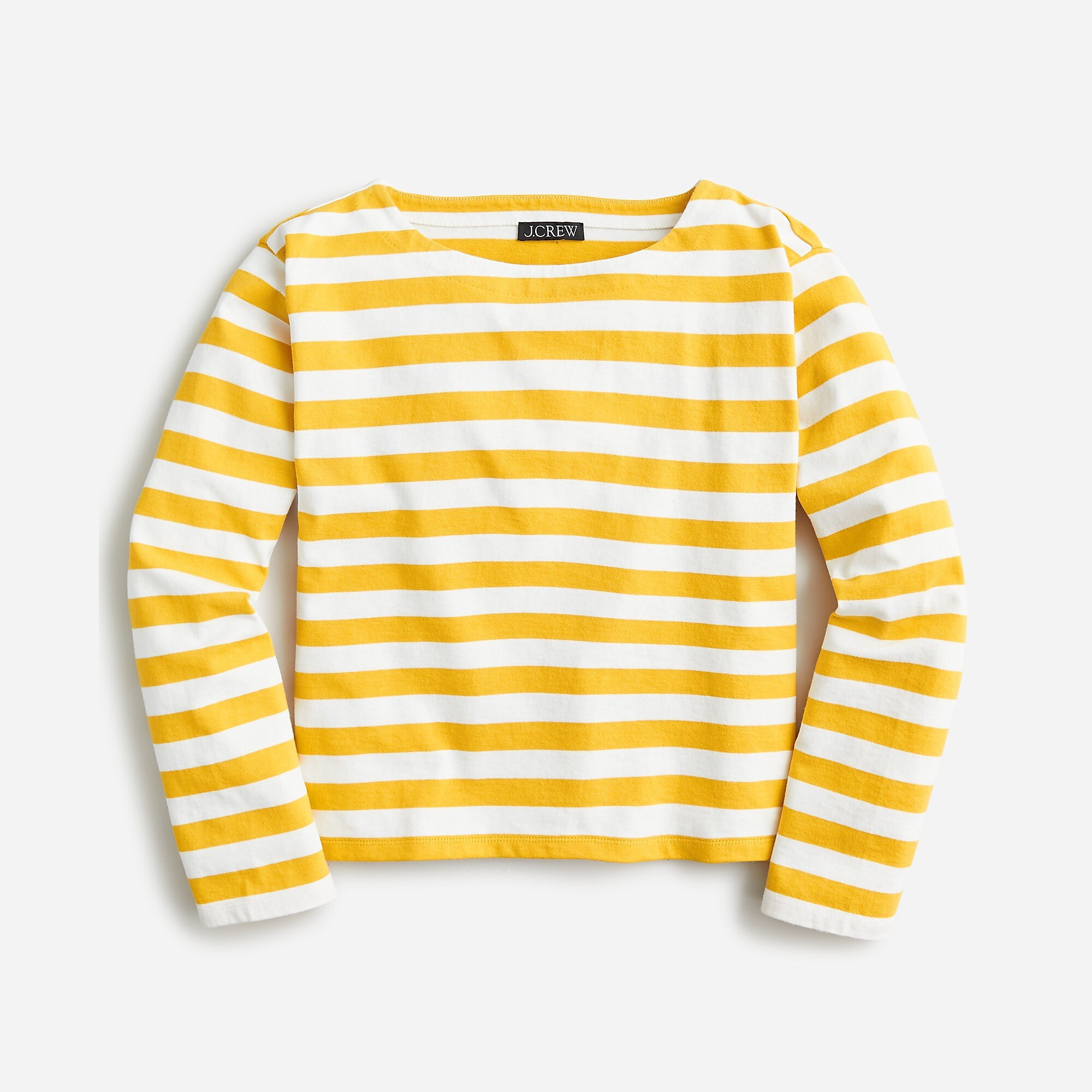 Relaxed long-sleeve boatneck T-shirt in stripe | J. Crew US