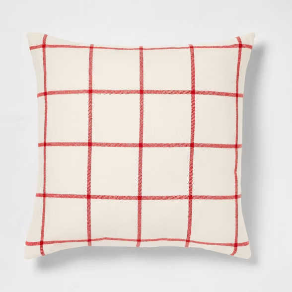 Windowpane Plaid Christmas Throw Pillow - Threshold™ | Target