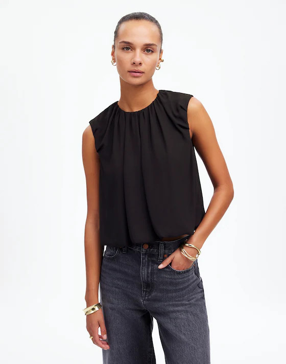 Sleeveless Bubble Top in Chiffon | Madewell