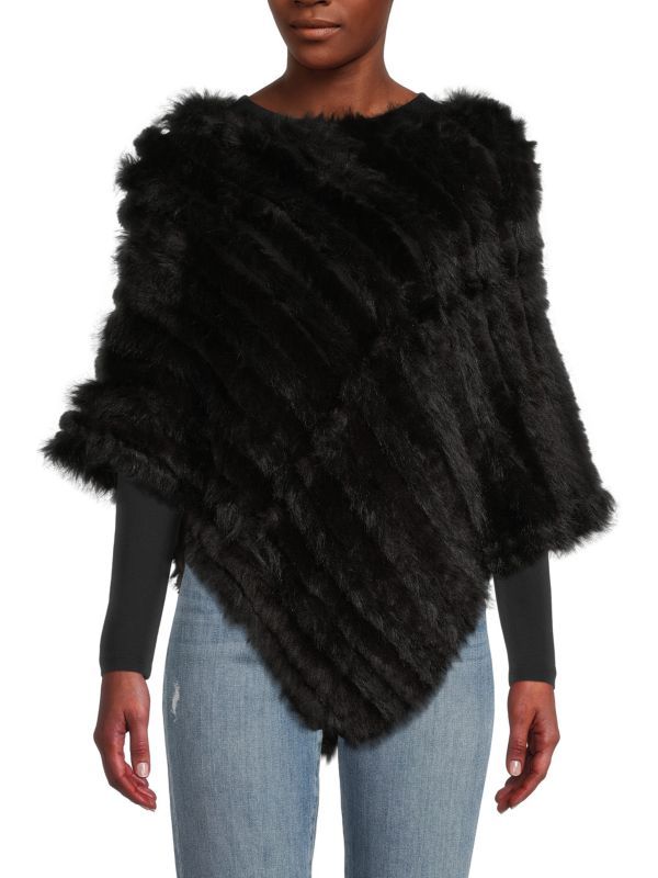 Faux Fur Poncho | Saks Fifth Avenue OFF 5TH (Pmt risk)