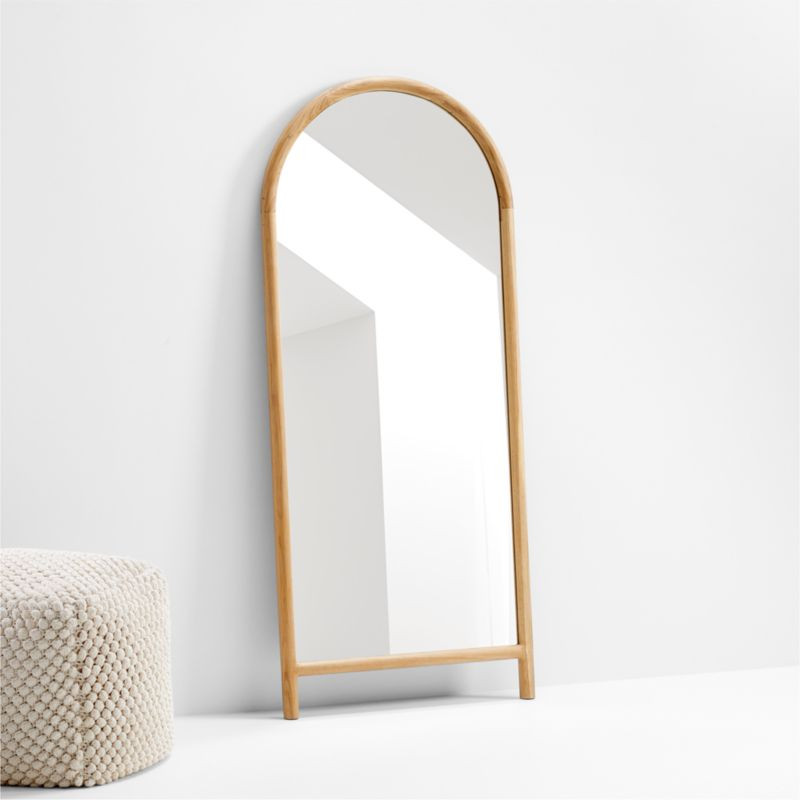 Natia Oak Arch Floor Mirror + Reviews | Crate & Barrel | Crate & Barrel