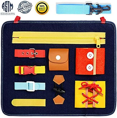 Blppldyci Toddlers Busy Board - Preschool Basic Skills Toys for Toddlers 1 2 3 4 Years Old for Fi... | Amazon (US)