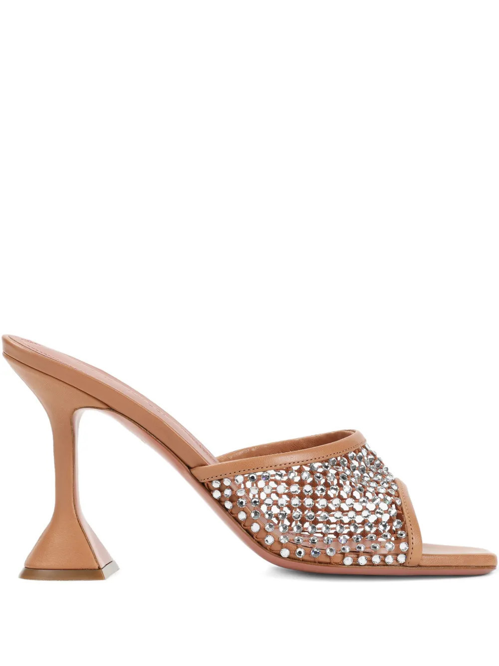 Amina Muaddi 95mm Lupita mules - Neutrals | Farfetch Global