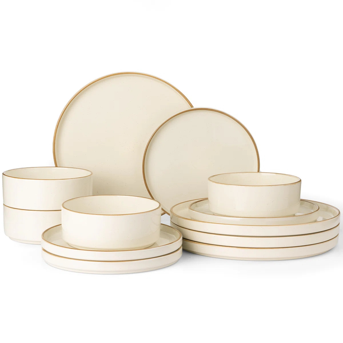 Nebula Plates And Bowls Sets, 12 Piece Dinnerware Sets | Wayfair North America