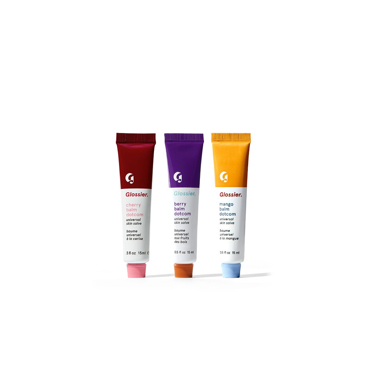 Glossier Balm Dotcom Trio, Set of 3 Balm Dotcoms, A customizable three-pack of our cult favorite uni | Glossier