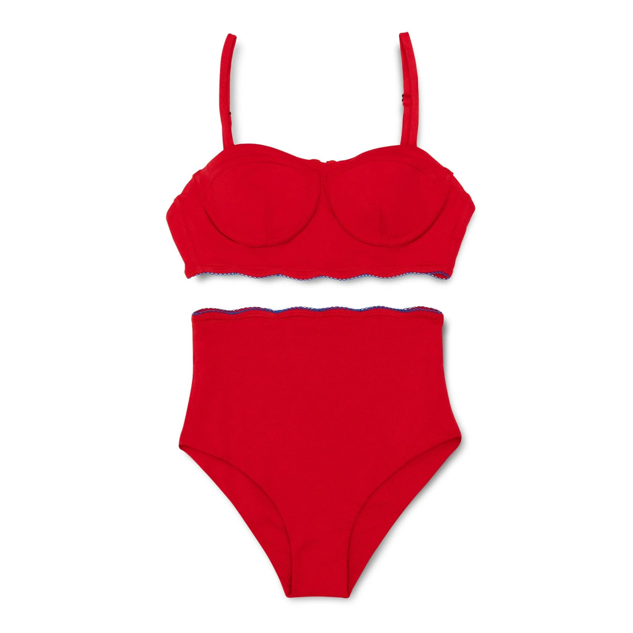 High Waisted Bikini in Rhode Island Red (Women's) | Maisonette