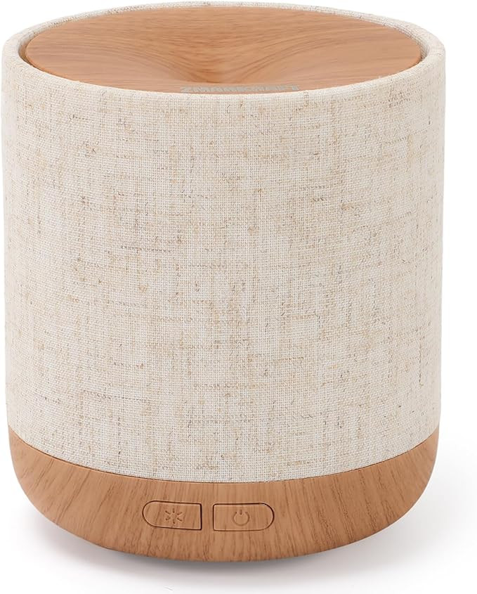 Essential Oil Diffuser 200ml with Fabric Cover and Night Lamp | Ultrasonic Aroma Diffuser | Humid... | Amazon (US)