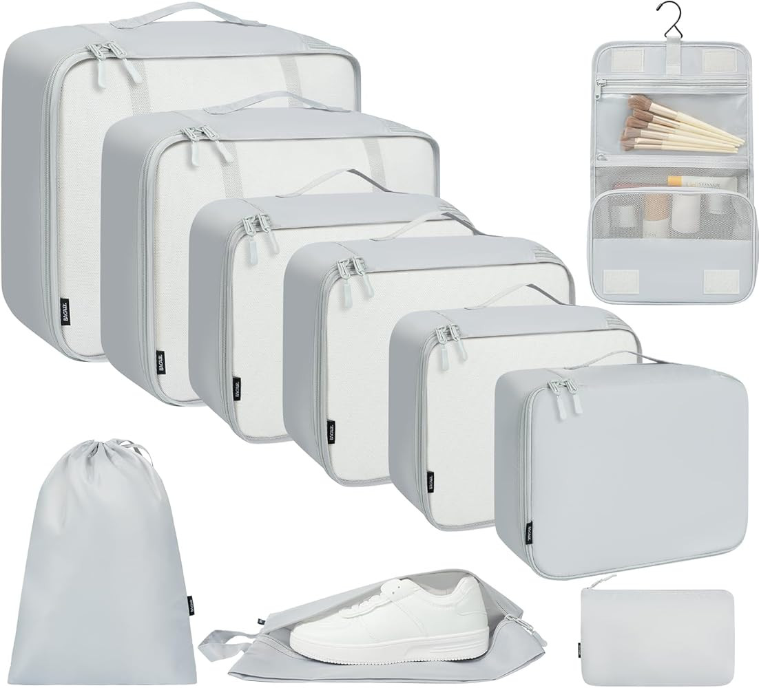 BAGAIL 8 Set/10 Set Packing Cubes Various Sizes Packing Organizer for Travel Accessories Luggage ... | Amazon (US)