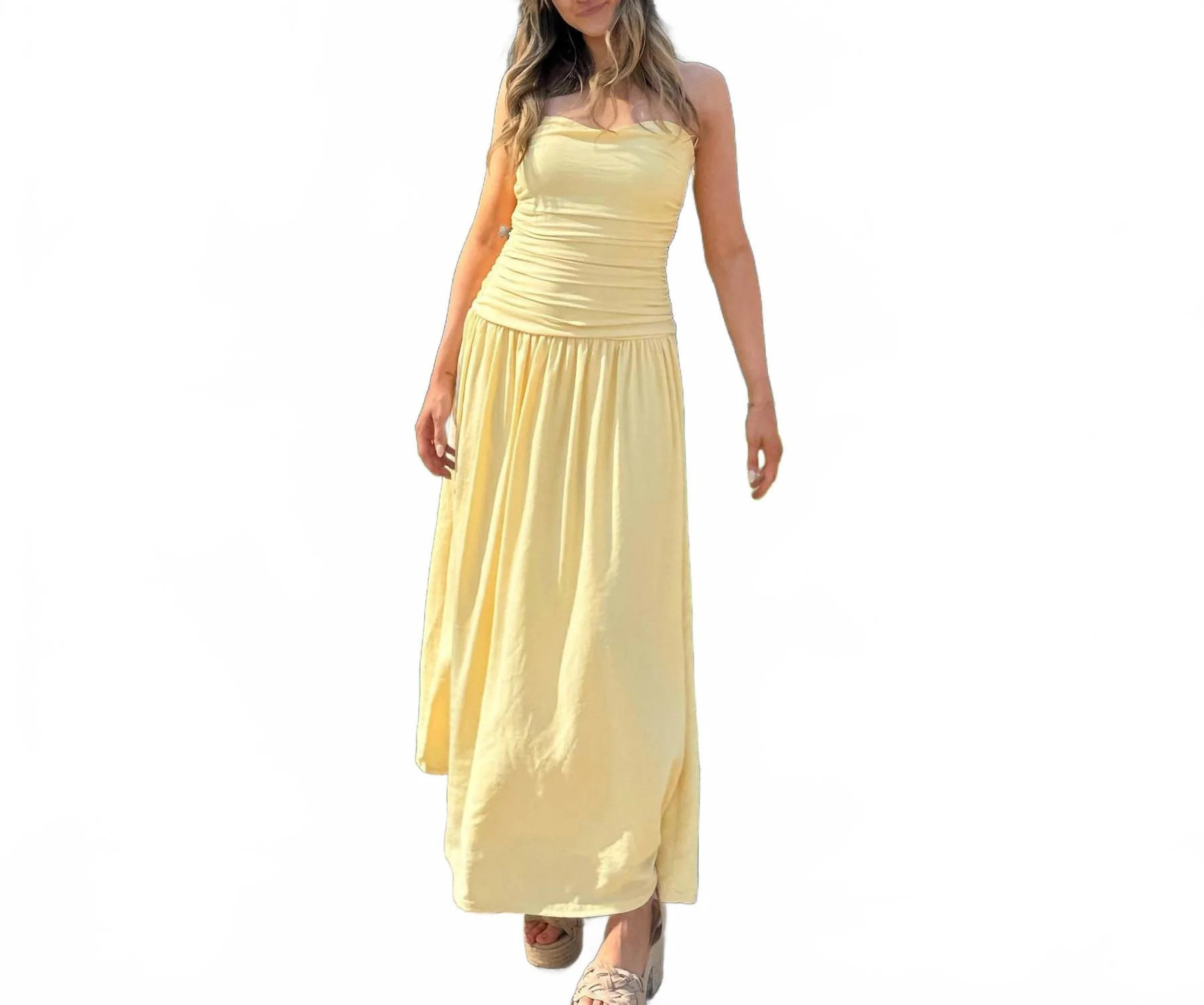 Buttercup Maxi Dress In Yellow | Shop Simon