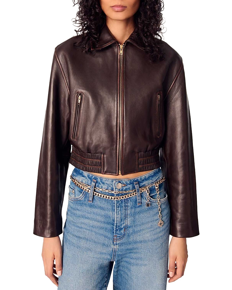 Maje Vintage Leather Jacket | Bloomingdale's (US)
