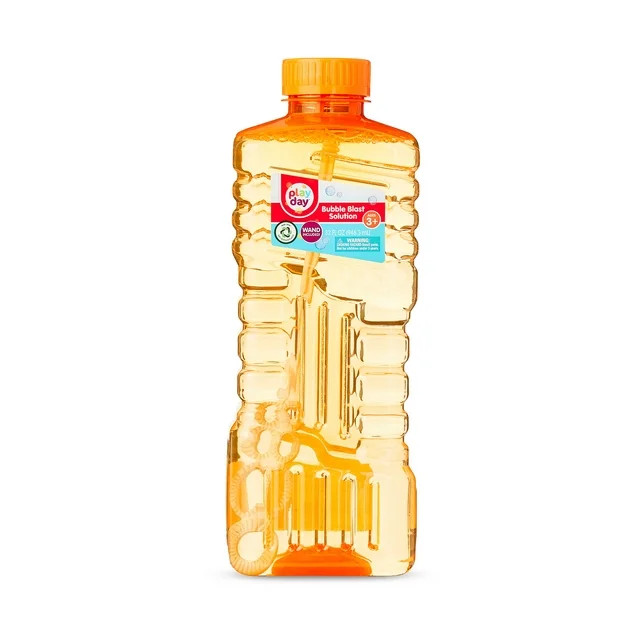 Play Day Bubble Blast Solution, 32 fl oz Bottle, Orange, 1 count | Walmart (US)