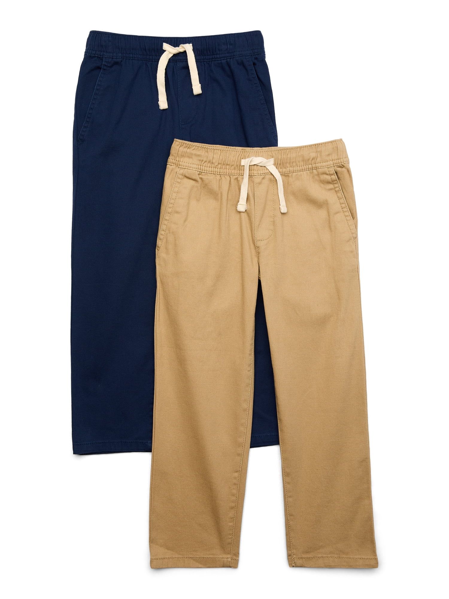 Wonder Nation Boys Pull on Pant, 2 Pack, Sizes 4-18 & Husky | Walmart (US)