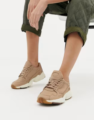 adidas Originals premium Falcon sneakers in beige | ASOS US