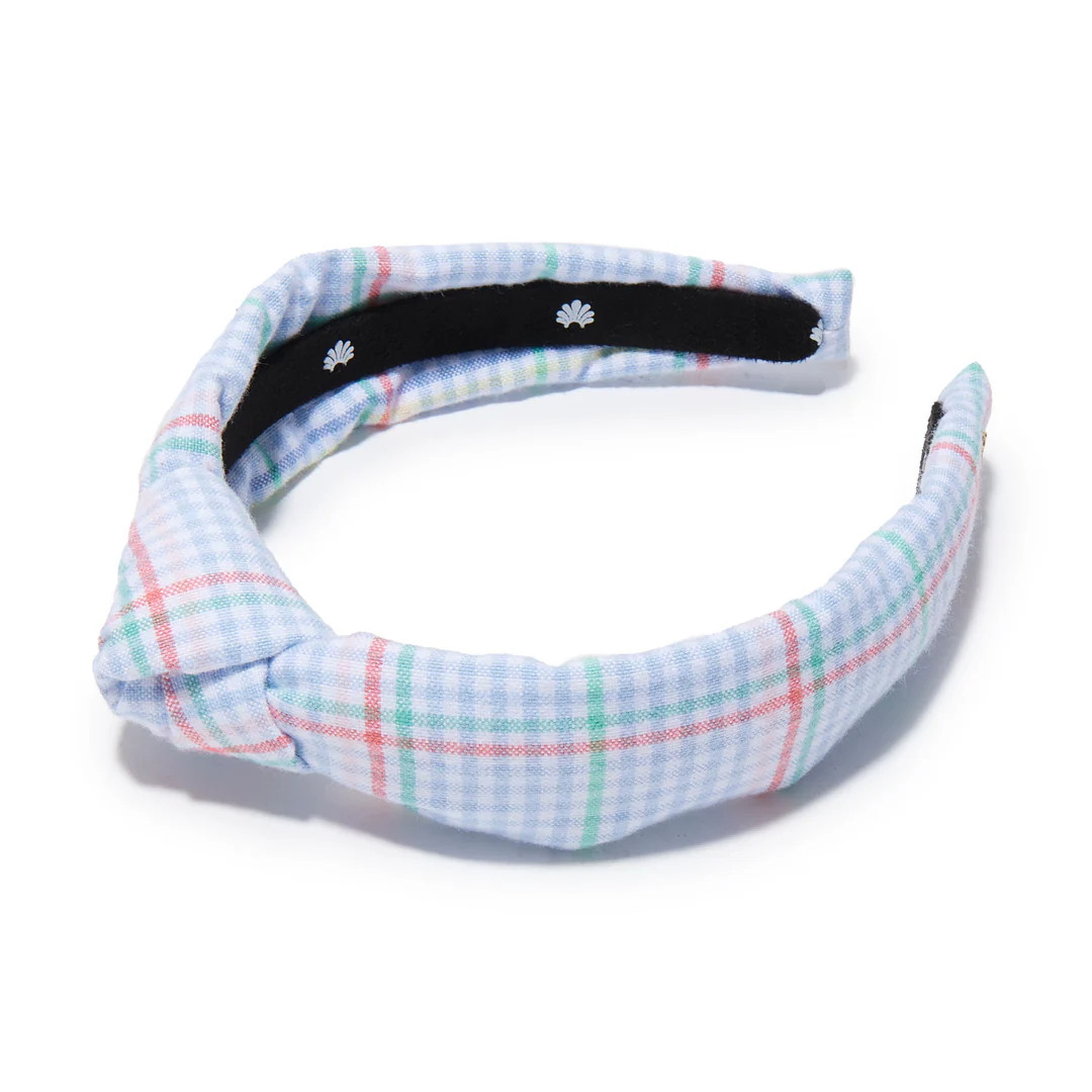 T.B.B.C. x Lele Sadoughi Knotted Headband (Kids) - Piccadilly Plaid | The Beaufort Bonnet Company