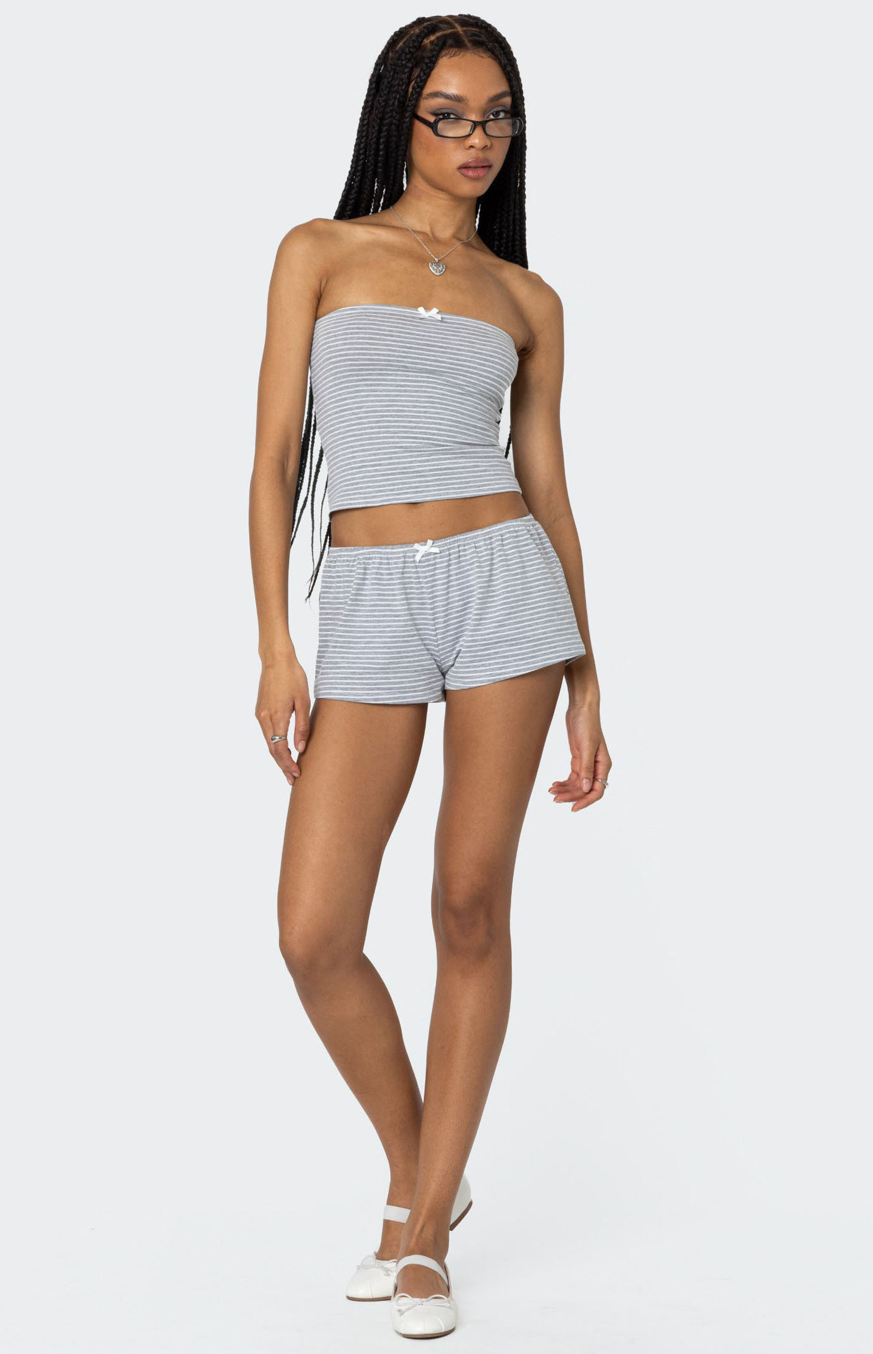 Edikted Astor Striped Shorts | PacSun