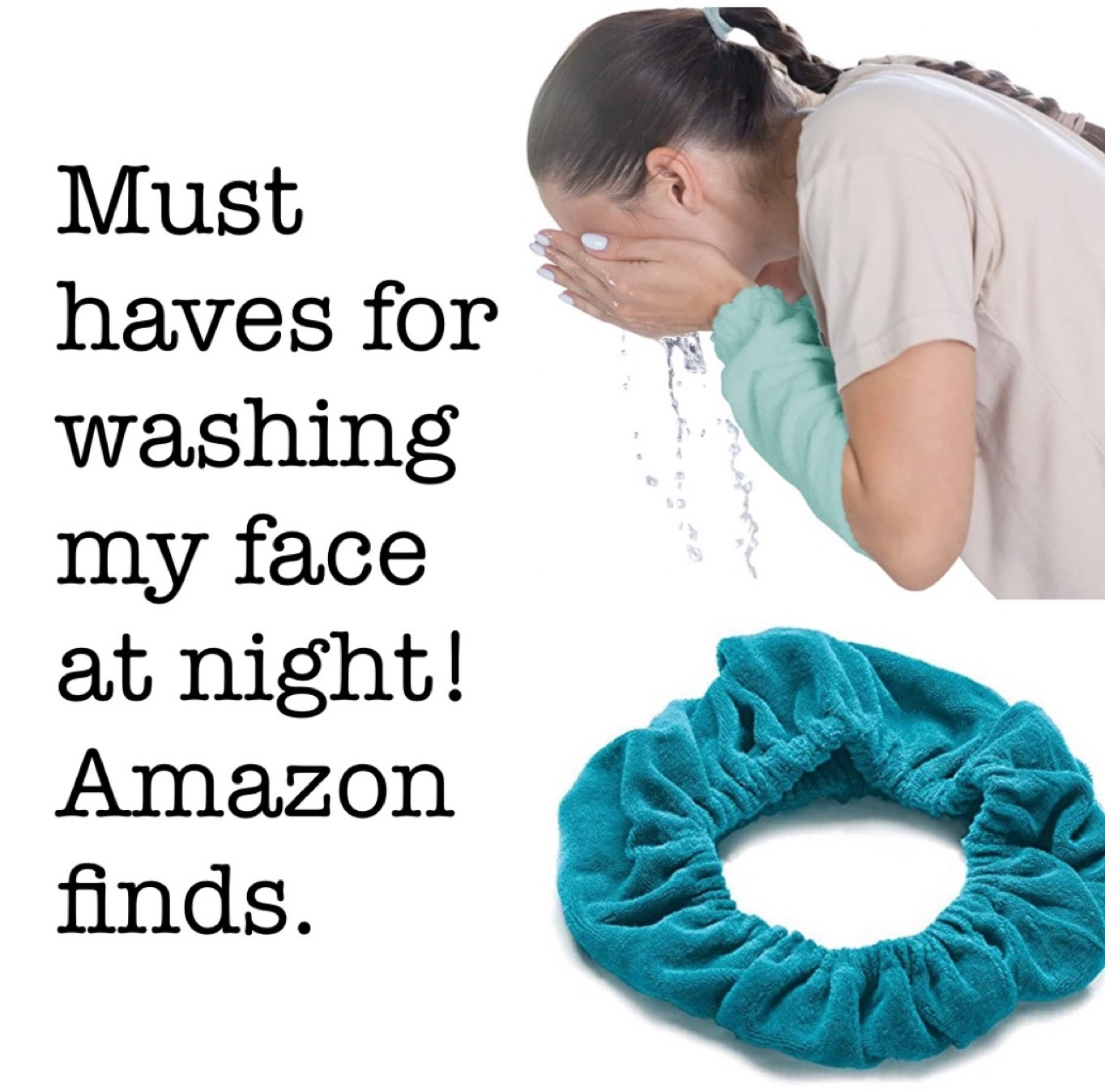 My must have amazon finds to wash my face at night ! Skincare sleeve and headband 

#LTKunder50 #LTKbeauty #LTKFind