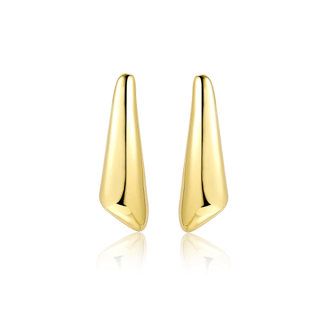 Chunky Gold Dangle Earrings For Women Gold Plated Statement Earrings Large Minimalist Geometric L... | Amazon (US)