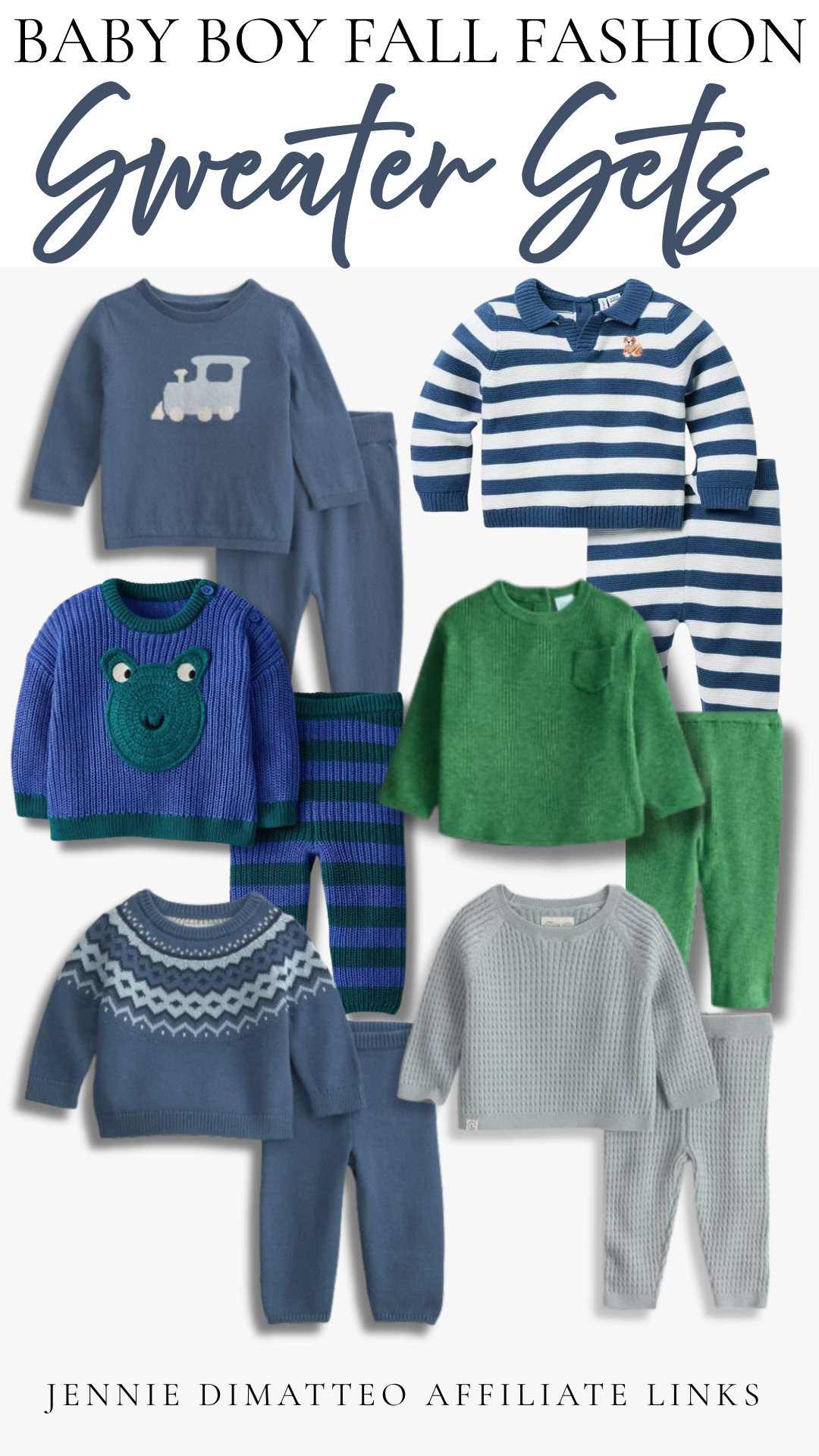 Sweater sets for baby boy season 💙🍂 Cozy, easy, and already perfectly matched — these are such cute little fall outfits!

#BabyBoyFallFashion #BabyBoyStyle #BabyBoyOutfits #BabyBoyClothes #SweaterSets #BabySweaters #FallBabyStyle #BabyFashion #FallOutfits #BabyBoyFashion #CozyBaby #LTKBaby #LTKKids #LTKFamily #LTKFinds 

 #LTKootd #LTKBaby #LTKKids