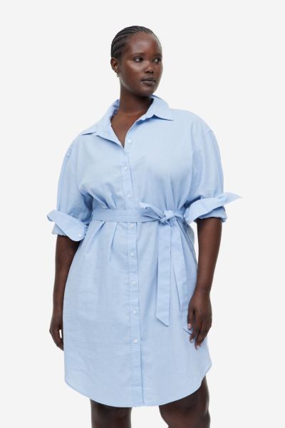 Linen-blend Shirt Dress | H&M (US + CA)