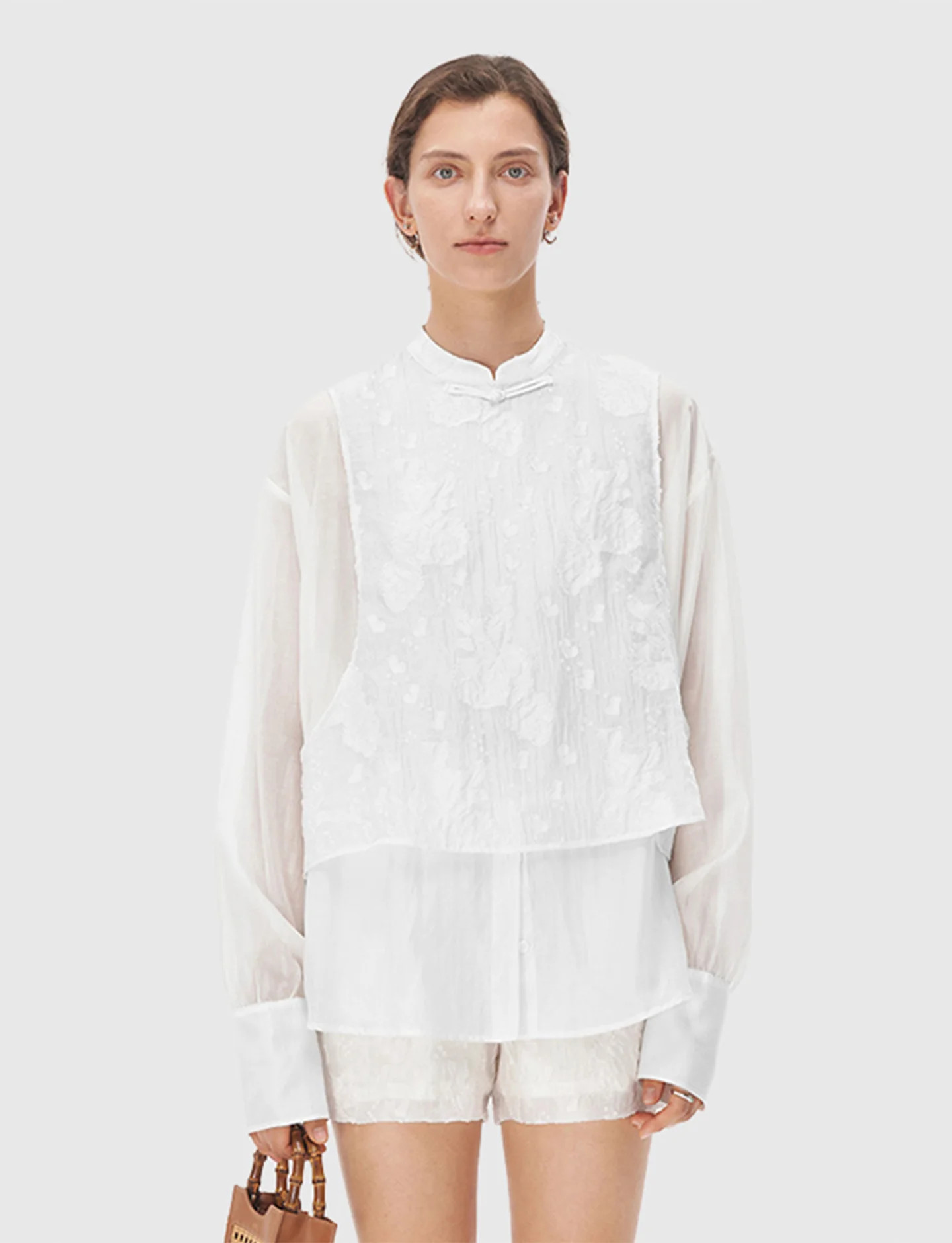 Handmade Light Luxury Two-Piece Top + Shorts | SELFWHO