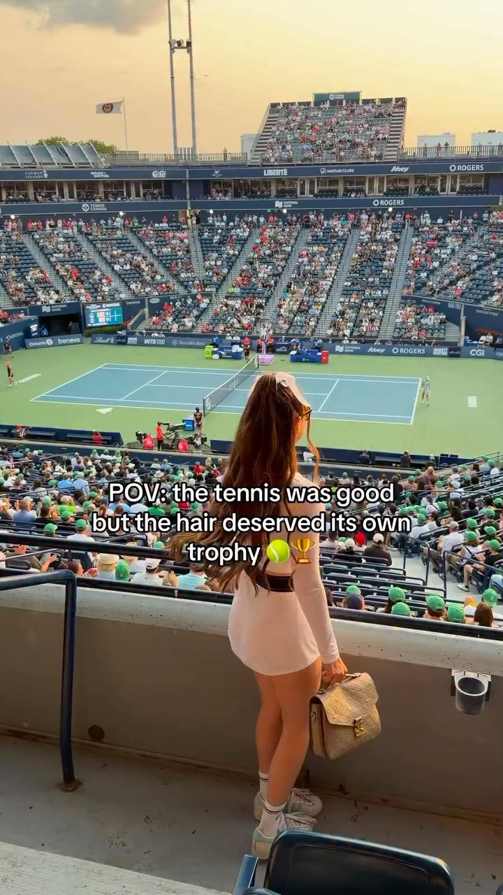 POV: the tennis was good
but the hair deserved its own trophy 🎾🏆 #hairstyle