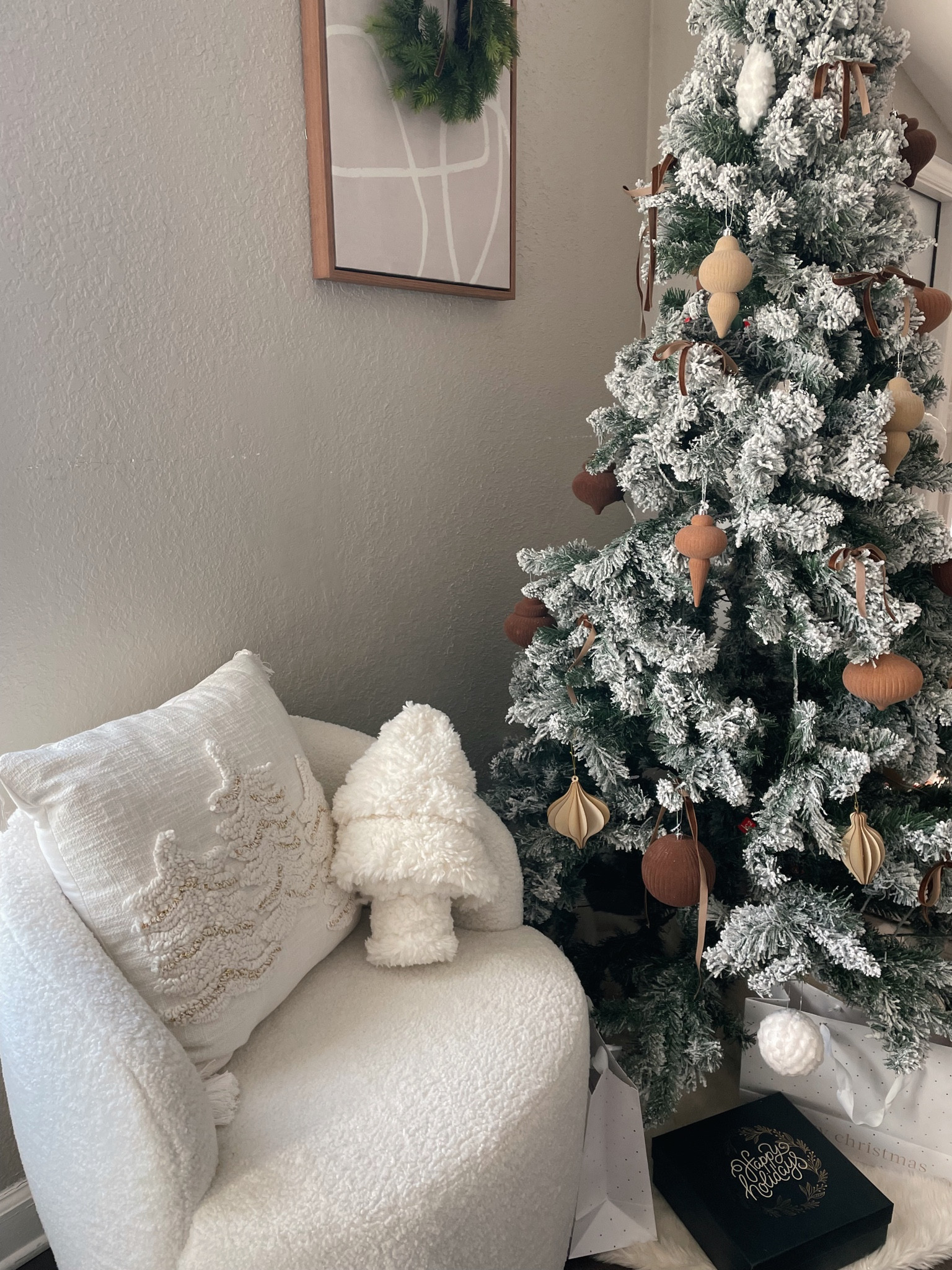 6.5 ft Pre-Lit Flocked Frisco Pine Artificial Christmas Tree, 250 Clear Lights, Green, by Holiday Time

#LTKHoliday #LTKSeasonal #LTKhome